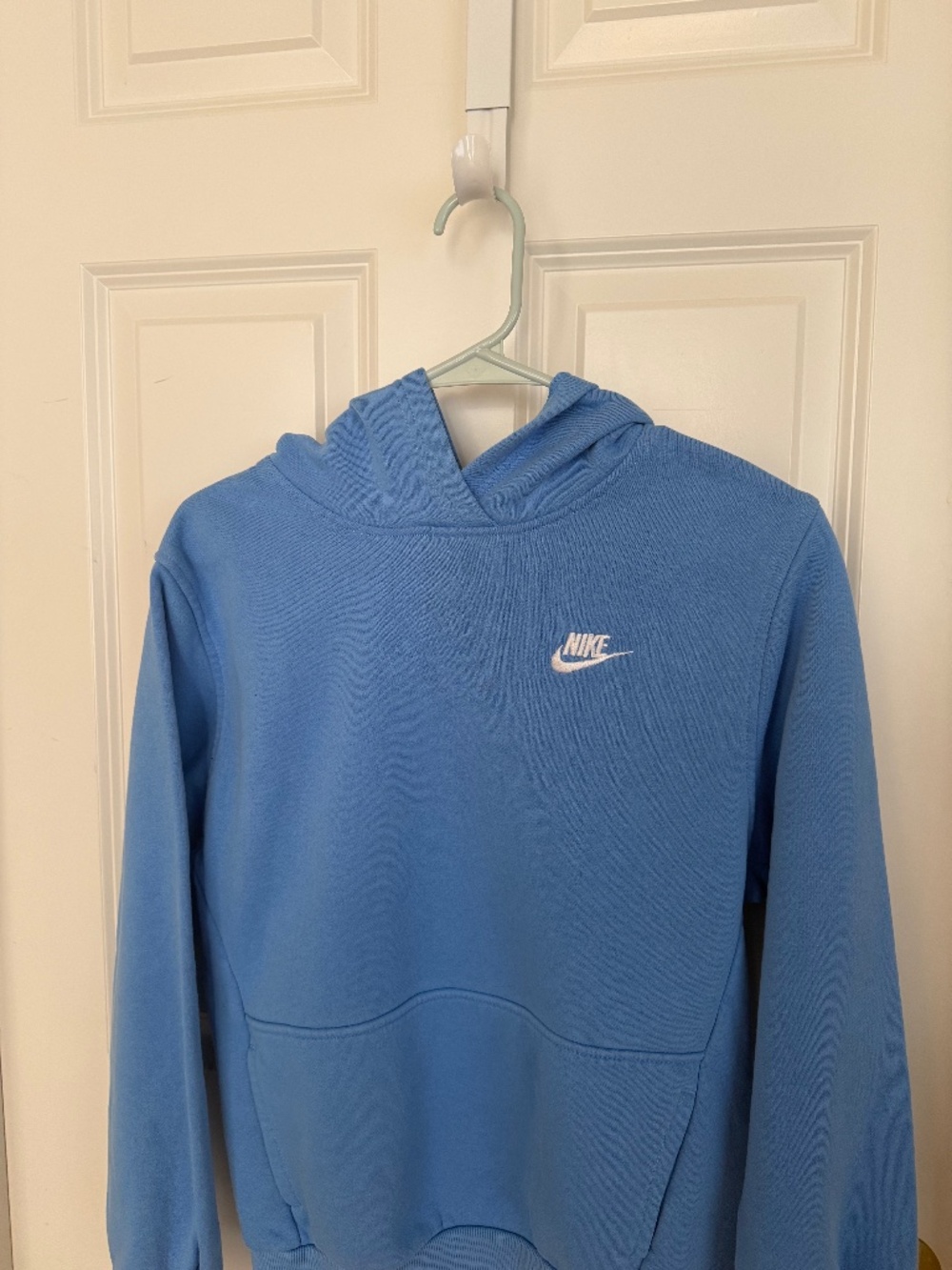 nike girls hoodie blue size xl pockets nike